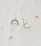 Recycled Sterling Silver Wire Arch Earrings – Handmade Shaped Wire Studs - Image 3