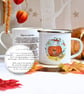 Personalised Autumn Pumpkin Dog Mug - "Jack-O'-Lantern" (Bone China or Enamel) - Image 2