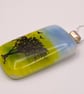 Coming in to Land, Fused Glass Pendant with Sterling Silver Findings - Image 6