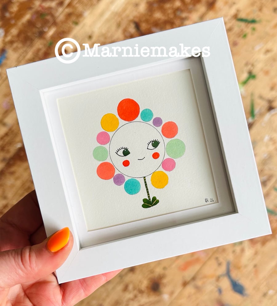 Flo - Framed Original Mini Illustration