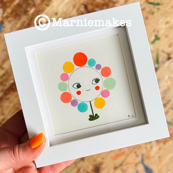 Flo - Framed Original Mini Illustration