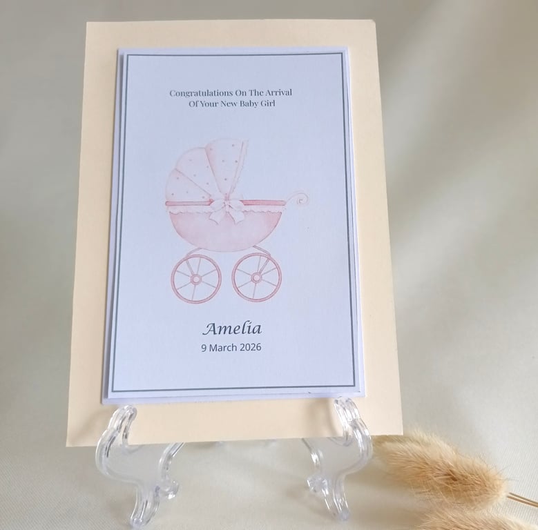 Personalised Baby Girl Keepsake, New Baby Gift, Personalised Nursery Keepsake