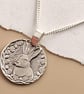 Hare Engraved Sterling Silver Coin Necklace - Image 8