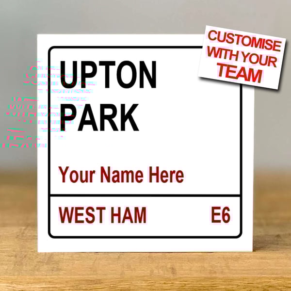 Personalised West Ham Birthday Card, Football Fan, Brother, Bestie, Dad, Mum, 