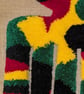 Large Hand Tufted Duafe Adinkra Textile Wall Art  Ghanaian Inspired  A2  Mounted - Image 2