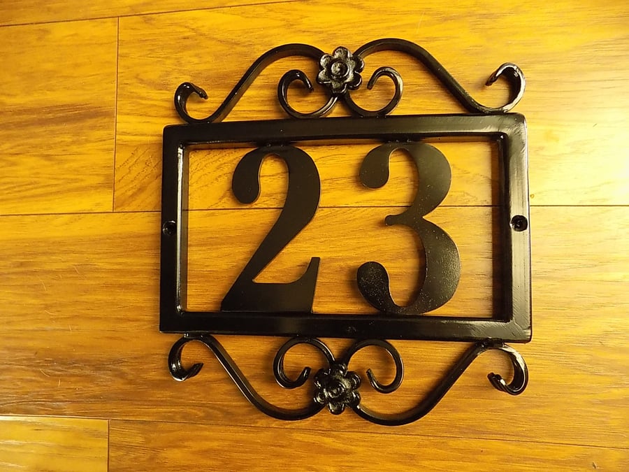 Number Plaque............................Wrought Iron (Forged Steel) Custom Made