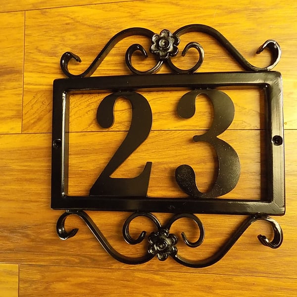 Number Plaque............................Wrought Iron (Forged Steel) Custom Made