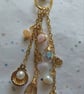 Handmade Shell and Pearls Bag Charm