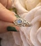 Sterling Silver Labradorite Ring with Granulation