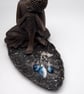 Blues Fused Glass Drop Hook Earrings and Pendant Set - Image 3