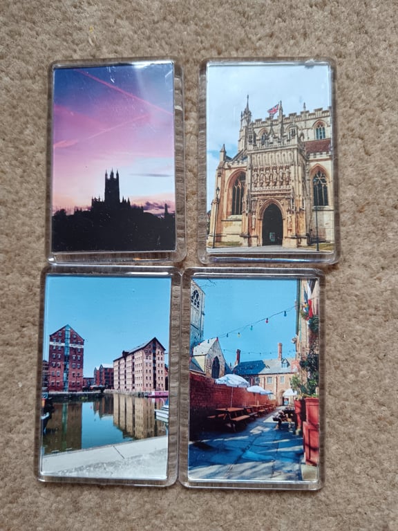Photography fridge magnet set of 4 featuring Gloucester 