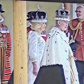 King Charles III & Queen Camilla Art Card A5