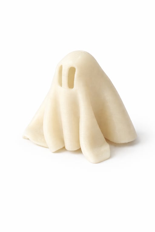 Minimal Ghost Ornament – 3D Printed Decorative Figure