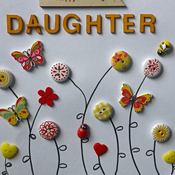 Handmade, daughter birthday card 