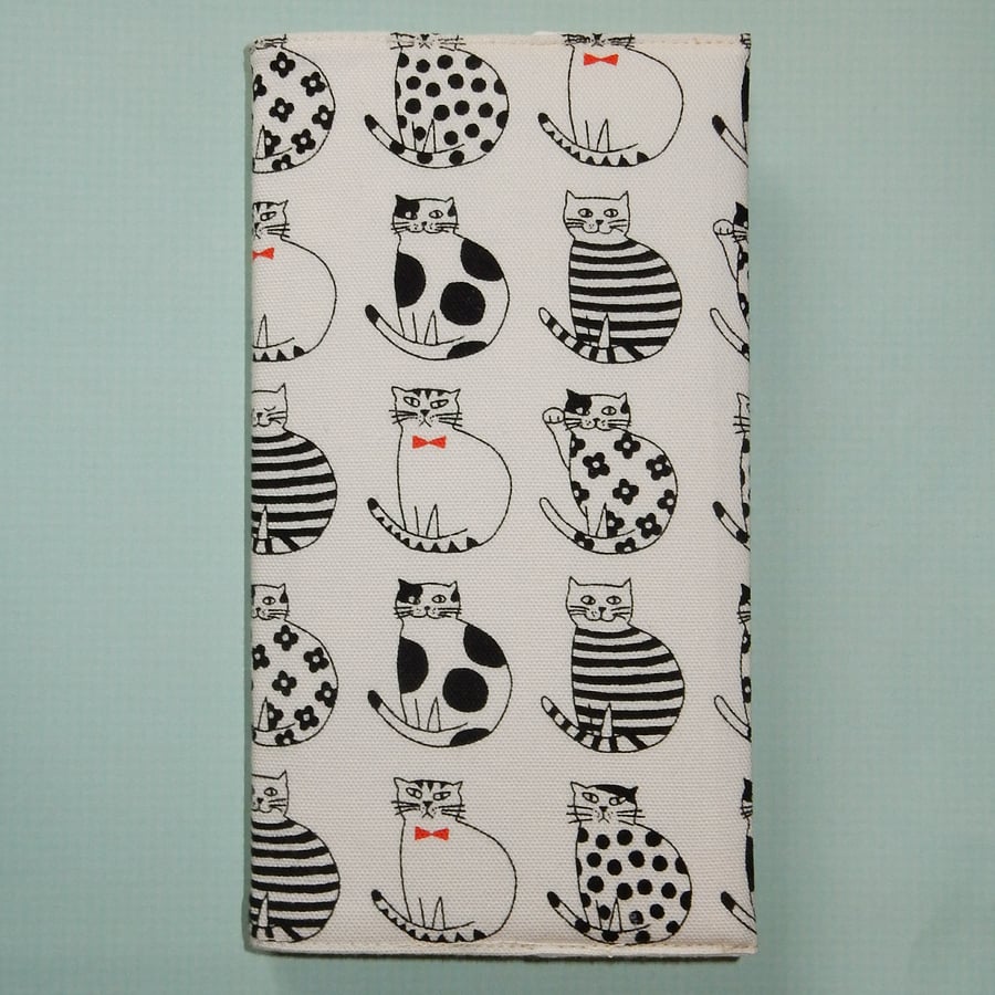 Black and white cats slim line diary