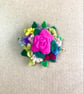 Vintage Multi Colour Handmade Felt Flower Design Brooch - Pre-owned - Vintage