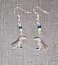 Viking Raven Earrings Silver Plated - Image 4