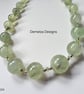 Designer Prehnite & Peridot Sterling Silver Necklace  - Image 4