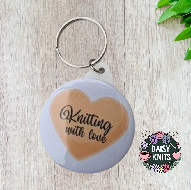 Knitting With Love keyring