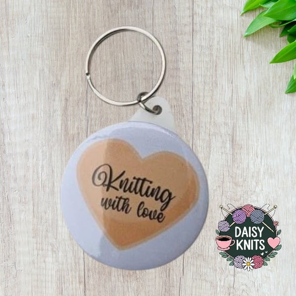Knitting With Love keyring
