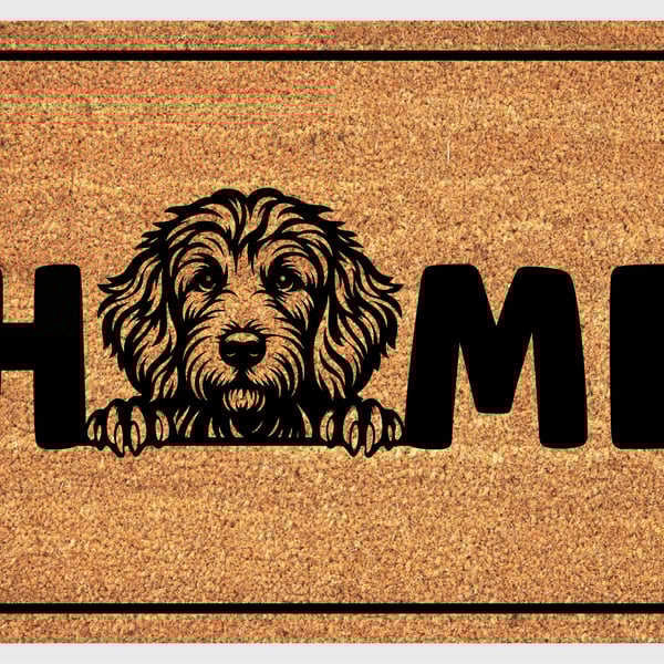Goldendoodle Home Door Mat No.2 - Goldendoodle Welcome Mat - 3 Sizes