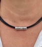 Women's Necklace, Leather Boho Choker Necklace - Image 6