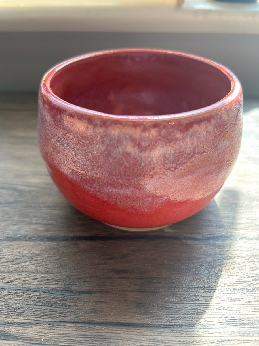 Handmade red bowl
