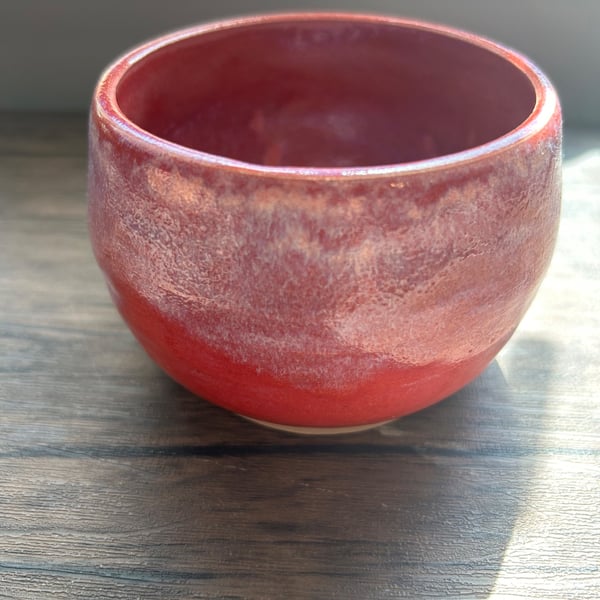 Handmade red bowl