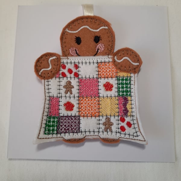 Patchwork Quilt Hanging Decoration Gift Card