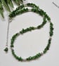 Designer Russian Diopside Nugget Necklace Silver Plate - Image 4