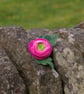Handmade Felted Wool Flower Brooch - Image 1