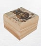 Owl: Decorated Wooden Ring Trinket Box 7cm & Hanging Heart - Image 3