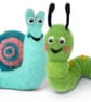 The Crafty Kit Company 'Beastie Buddies- Snail & Caterpillar' Needle Felting Kit