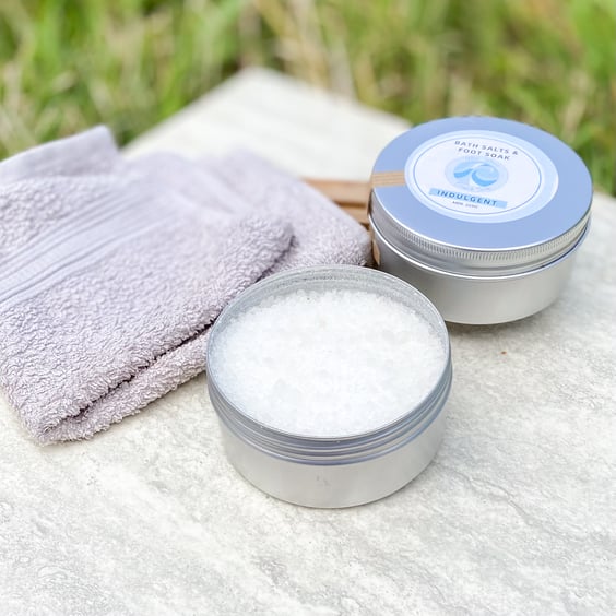 Indulgent bath salts and foot soak - essential oils
