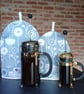 Cafetiere Cosy in Bergen Blue coloured Fabric - Image 1