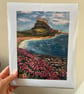 Lindisfarne and Sea Pinks 10x8" print - Image 2
