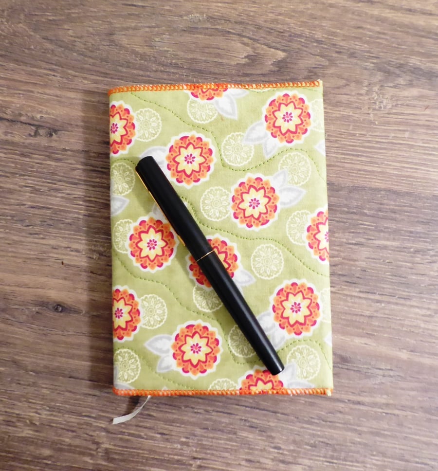 DIARY - A6 SIZE WITH VIBRANT FABRIC SLIP COVER - FREE POSTAGE