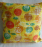 Yellow apple patterned vintage cushion cover - Image 1