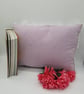 Frill feature cushion in purple and white. Free uk delivery  - Image 2