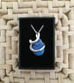 Vibrant Blue Teardrop Wave Pendant - Image 3