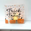 Fused Glass Trick or Treat Halloween Tealight Holder