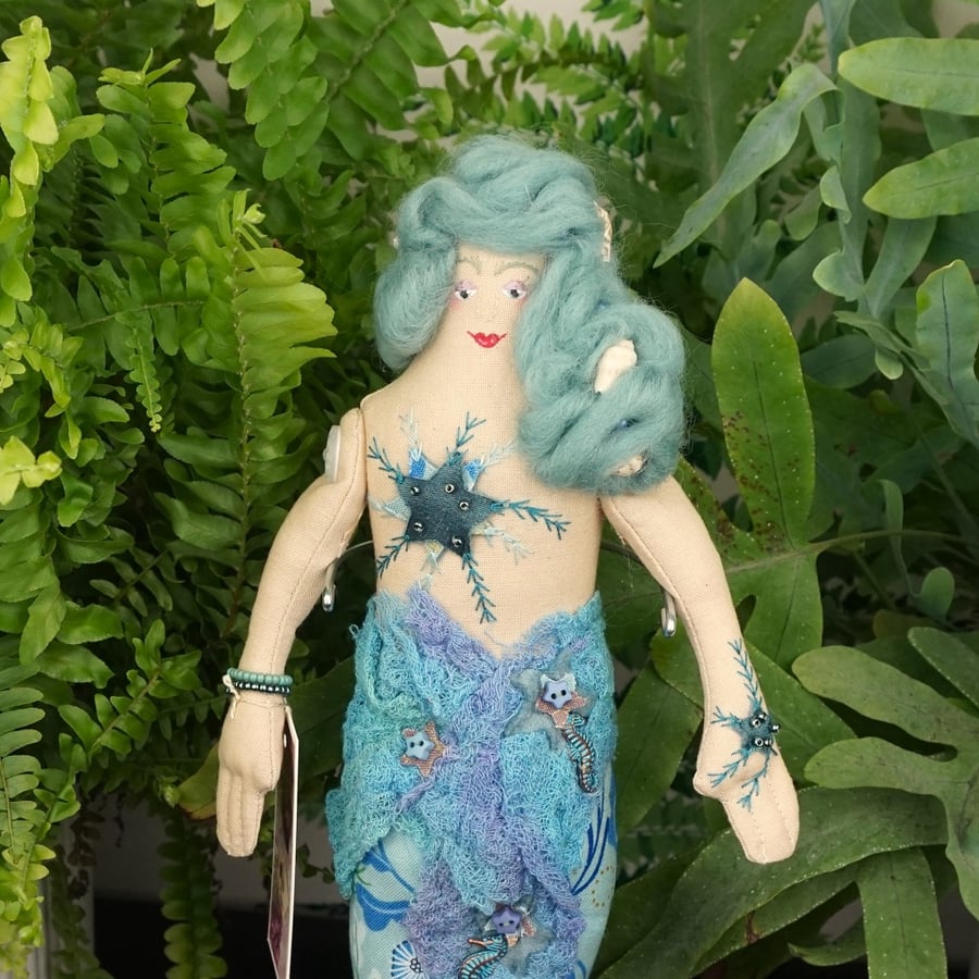 Andrasteia, A Tiny Perfectly Imperfect Mermaid Doll