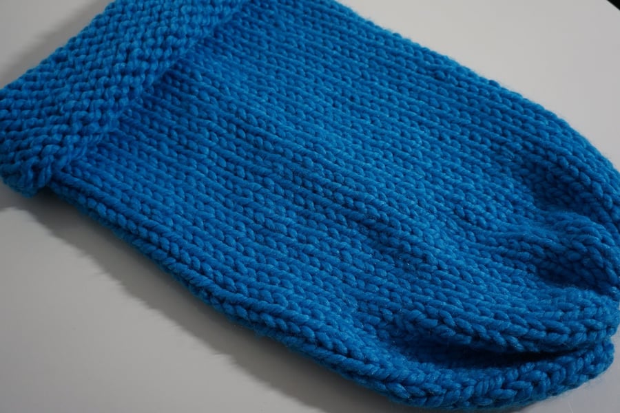 Bright Blue New-bornBaby Hand-Knitted Acrylic Soft Chunky Cocoon