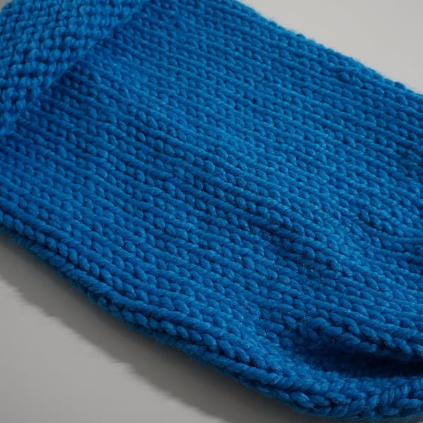 Bright Blue New-bornBaby Hand-Knitted Acrylic Soft Chunky Cocoon
