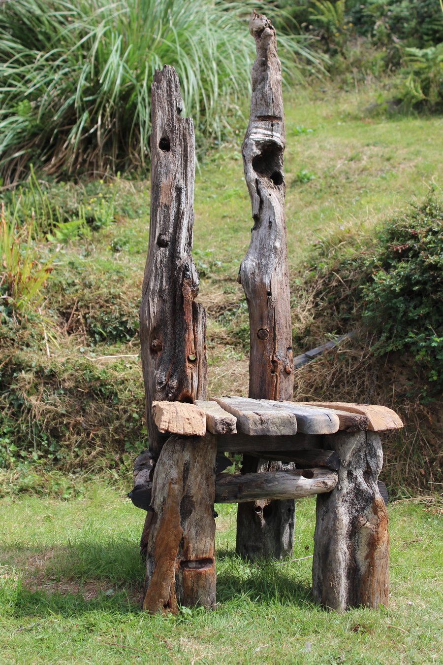 Driftwood Statement Chair,Drift wood Chair, Driftwood Garden Seat,Coastal Garden