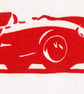 Ferrari Testarossa Linocut - Image 3