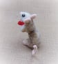 Small Valentine Gift, Wool Mouse Figurine, Felted Animal Ornament, Soft Mouse - Image 4