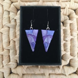 Pulsating Purple Drop Earrings