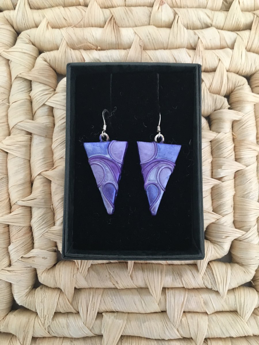 Pulsating Purple Drop Earrings