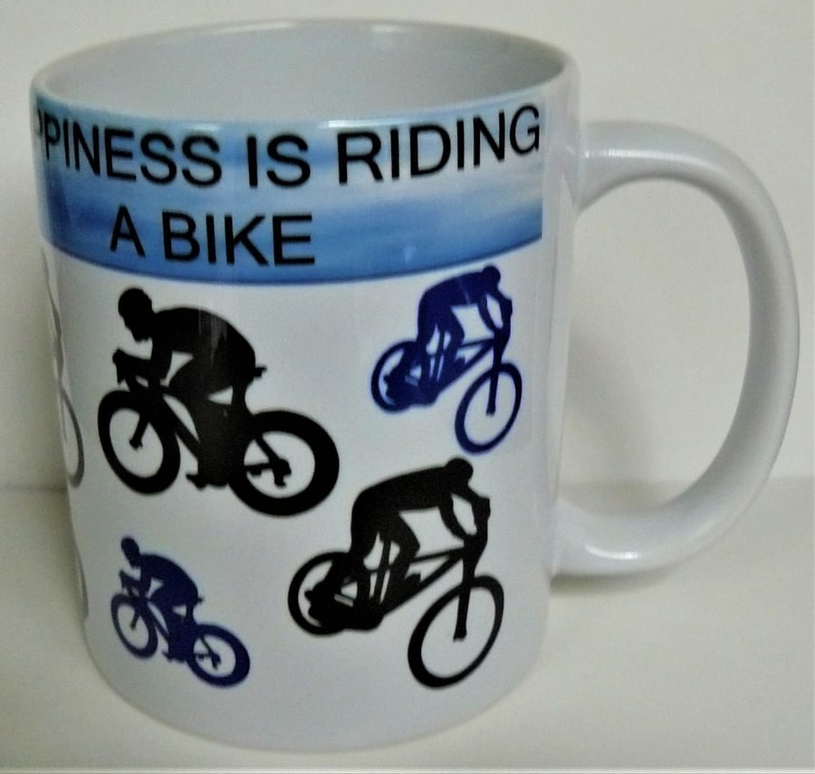 Racing Bike Cyclist Mug Tour De France Sprint Bike CYCLE                   